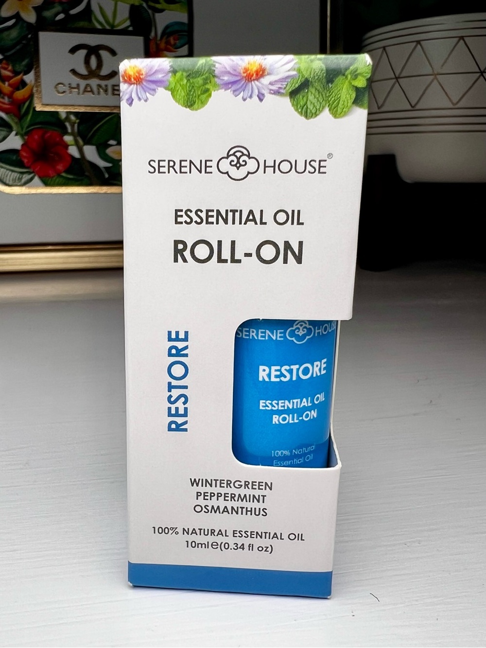 Serene House Restore Essential Oil Roll-On Wintergreen Peppermint Osmanthus